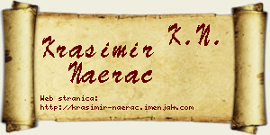 Krasimir Naerac vizit kartica